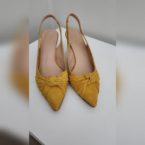 Franco Sarto strap suede heels